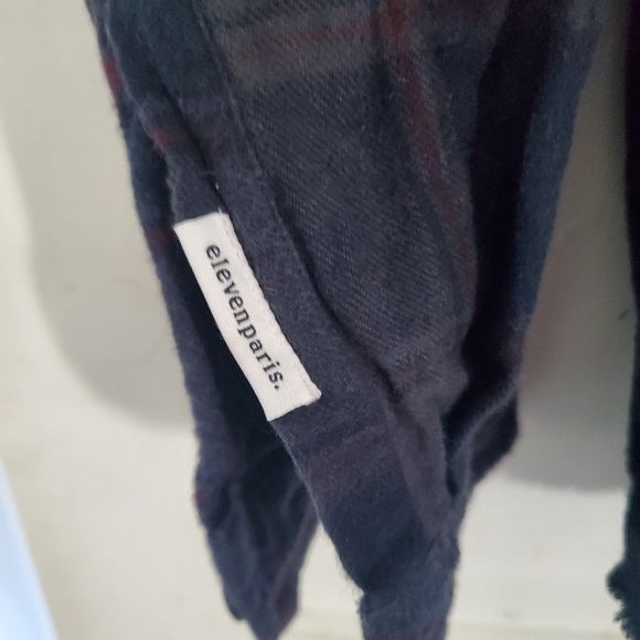 Eleven Paris Mens BNWOT size X-Large plaid Ombre button up shirt - Picture 3 of 4